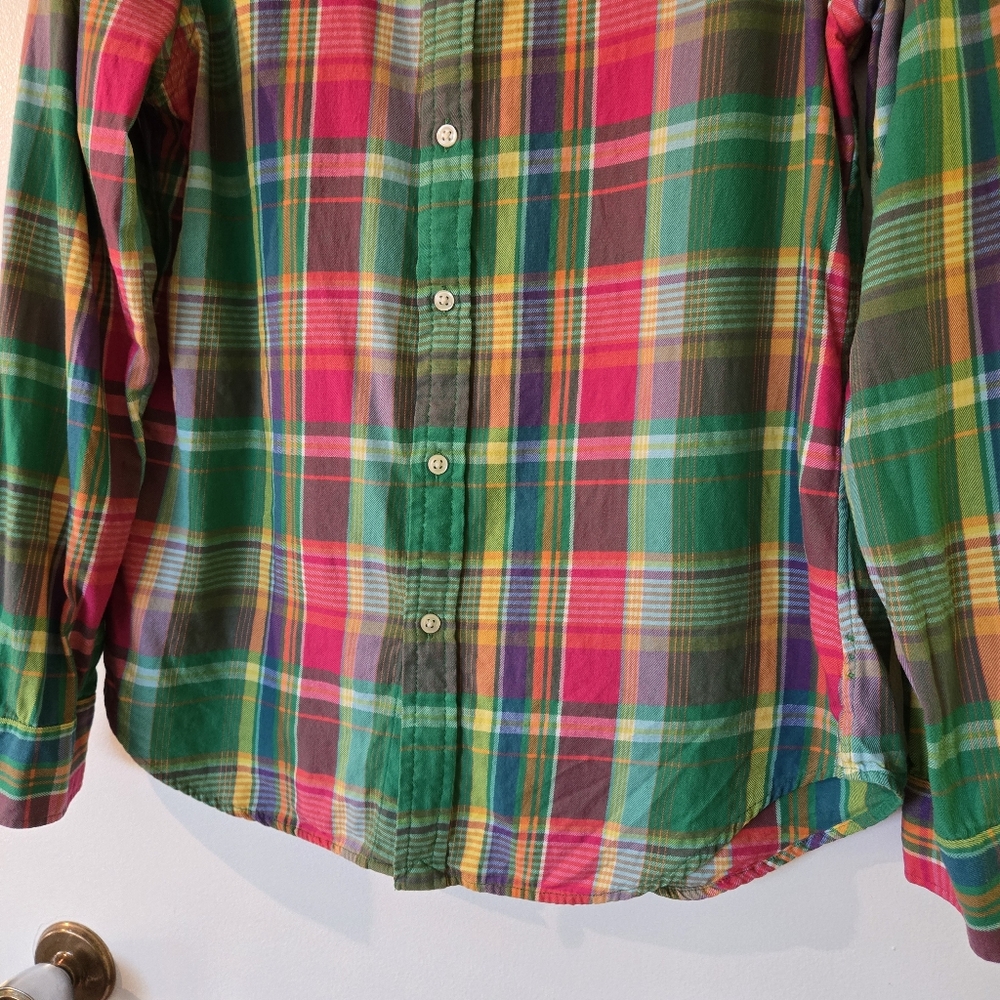 Ralph Lauren Multi Color Cotton Shirt Classic Fit Size L - Picture 5 of 12